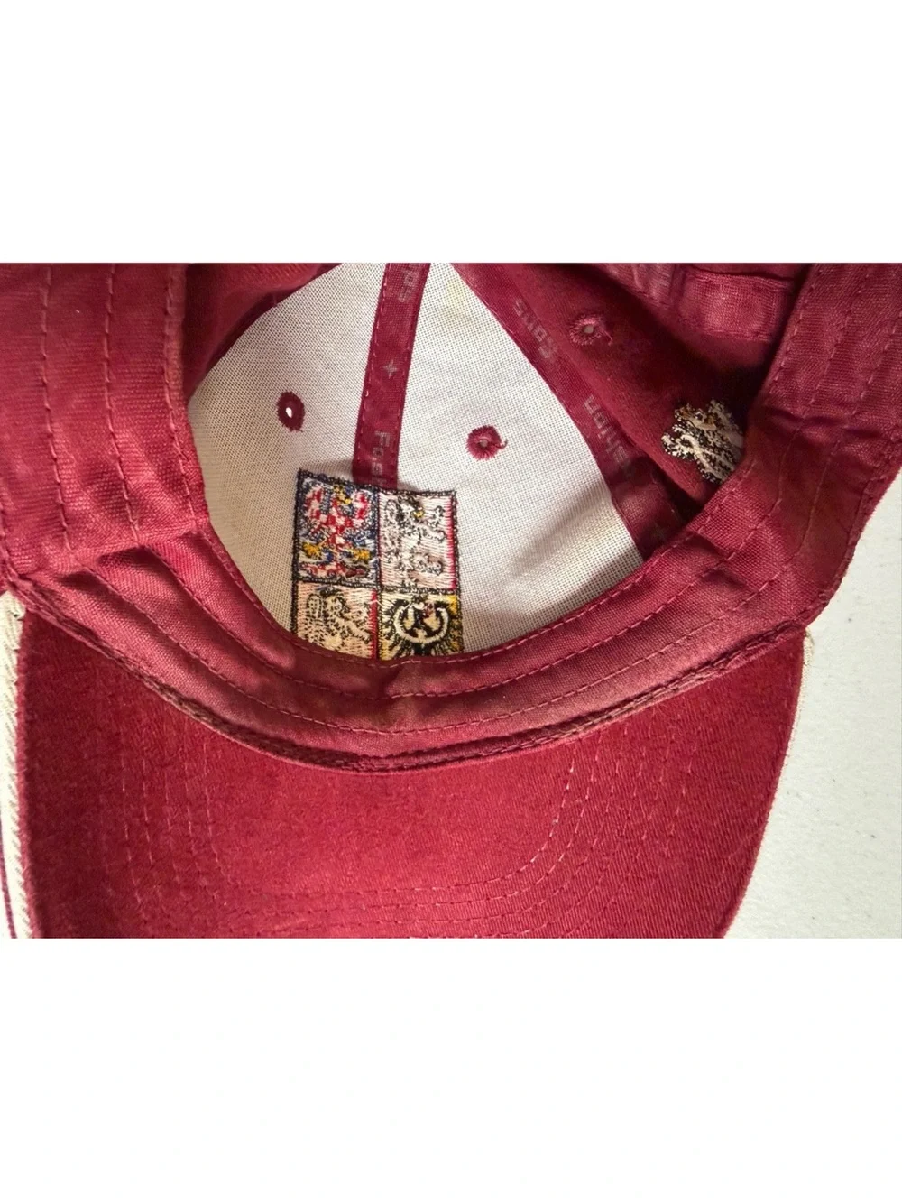 Vintage Czech Republic Red Baseball Cap Embroidered Coat